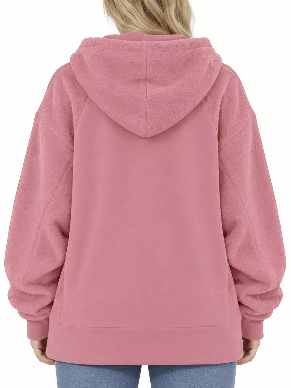 Full Size Fleece Pet-Carrying Hoodie with Cat Pouch Plus Size - Lotus Color - View 11