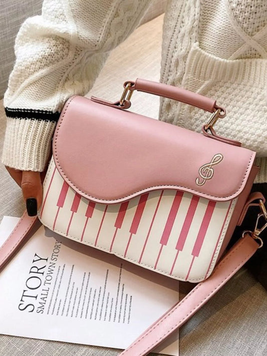 Piano Keys Crossbody Bag - Pink - View 2