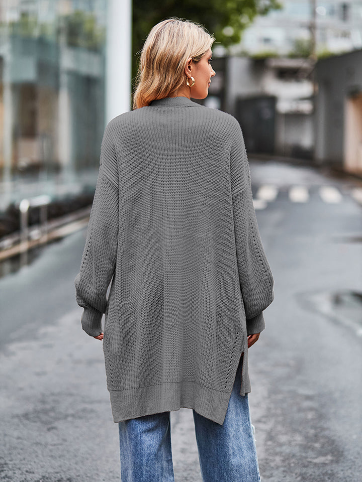 Long Sleeve Waffle-Knit Cardigan - Additional supplier color reference - not an available variant - View 18