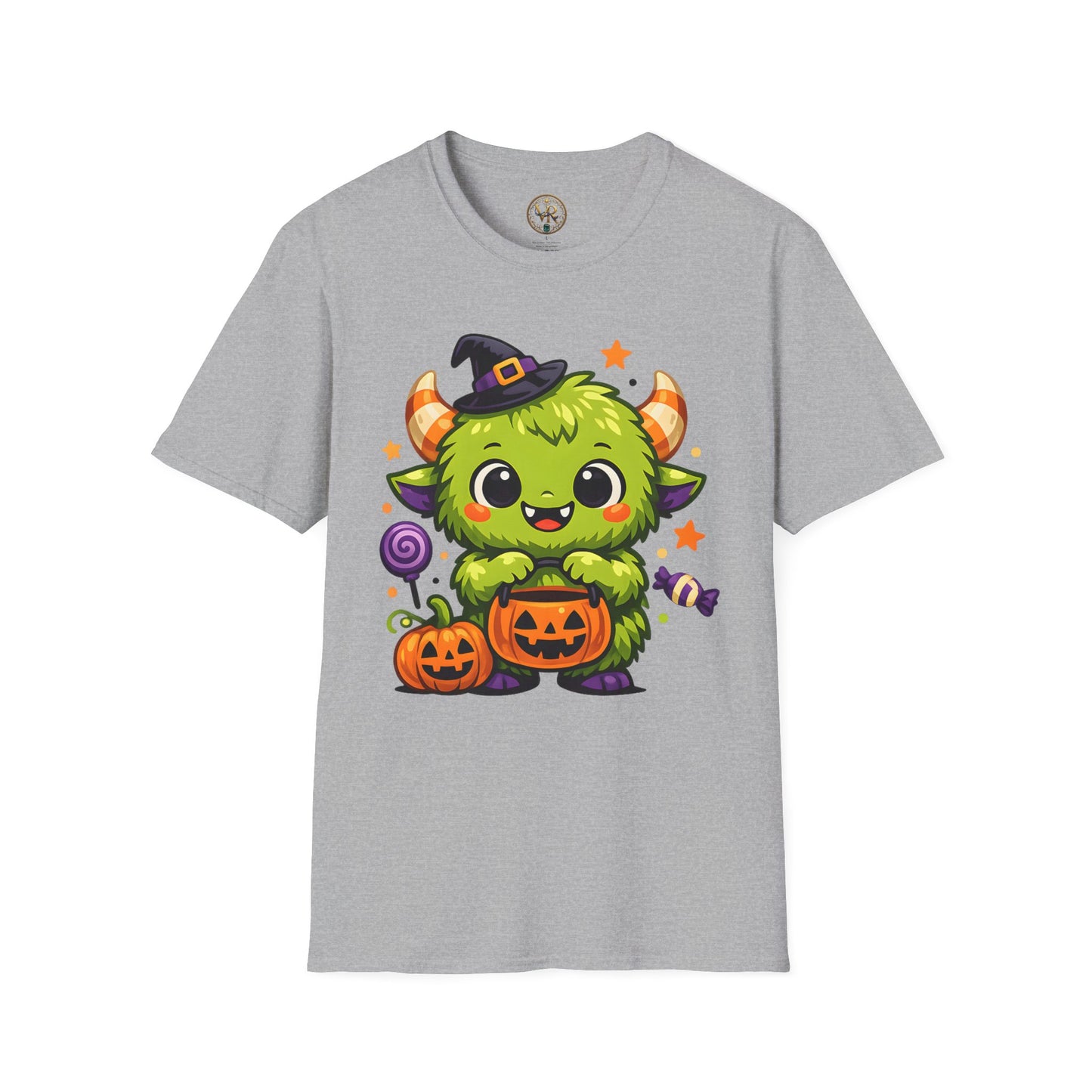 Green Halloween Monster Tee - Sport Grey - product view 1 - Sport Grey
