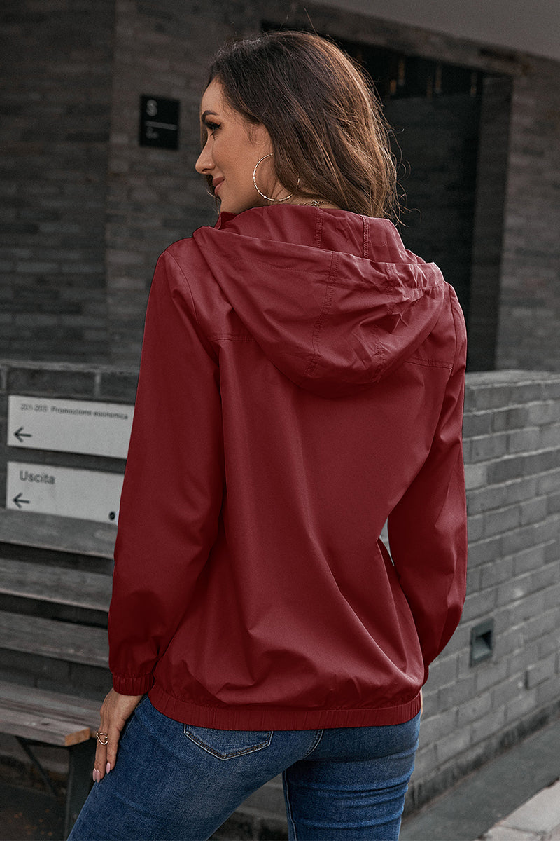 Ivy Lane Button-Down Long Sleeve Sports Jacket - Burgundy - View 9