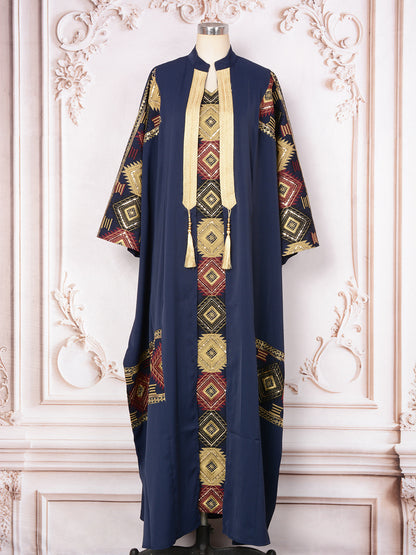 Embroidered bead cardigan two-piece dress set