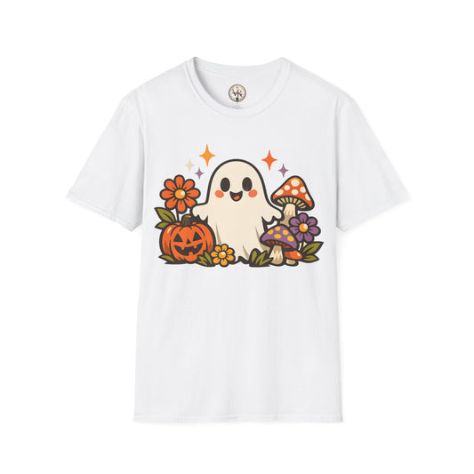 Pumpkin Floral Ghost Tee - White - product view 1 - White