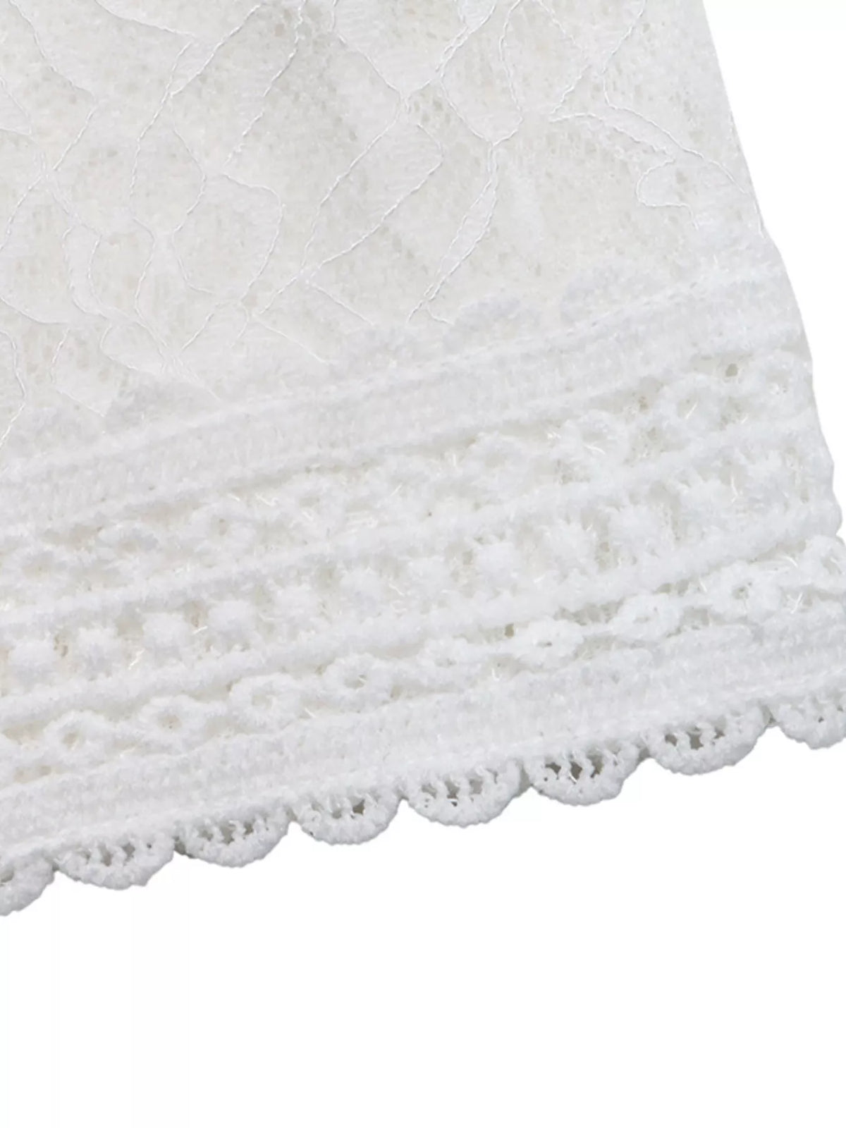 Lace Chinese Style Button Shirt - White - View 7