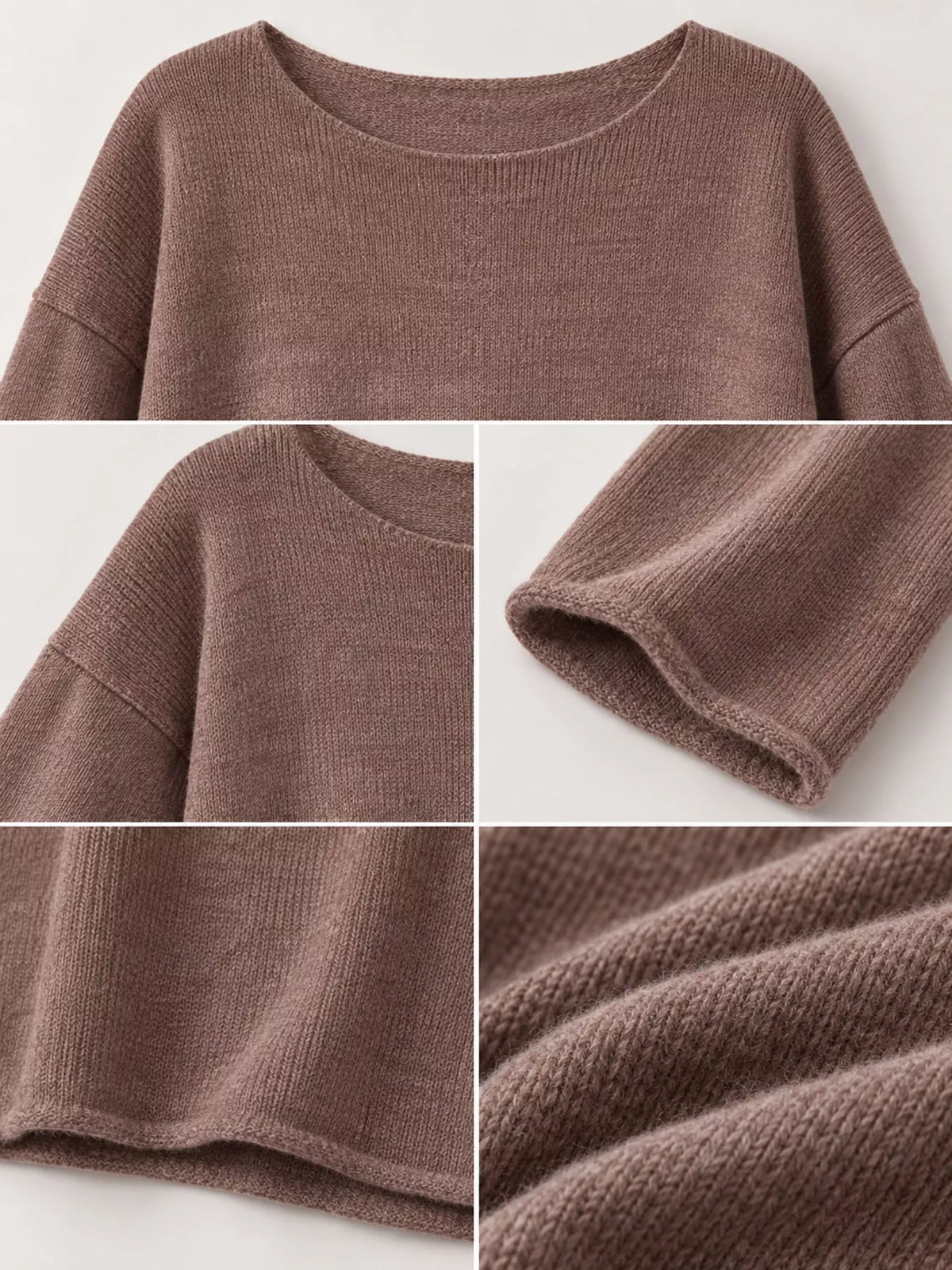 Full Size Sheer Lightweight Knit Top Plus Size - Dark Brown - View 60