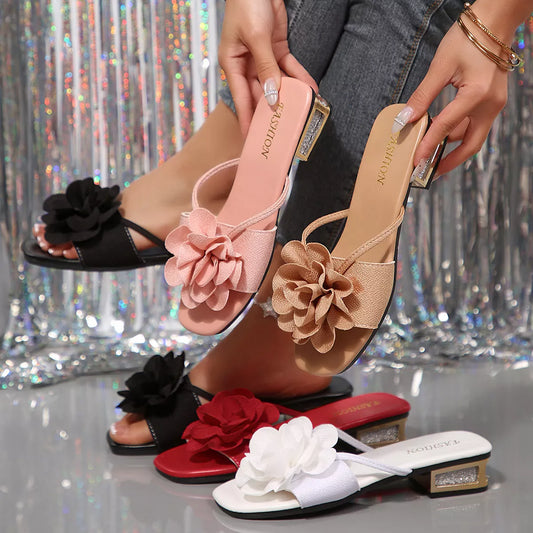 Open Toe Block Heels Sandals - Color comparison - View 1