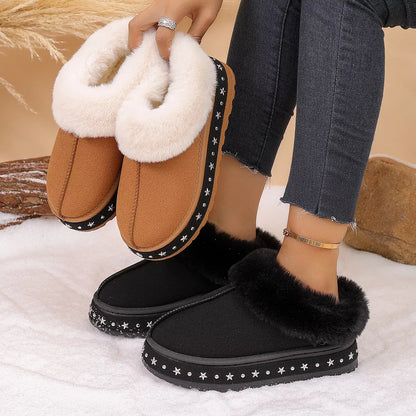 Faux Fur Lined Platform Ankle Boots - All Colors - View 1