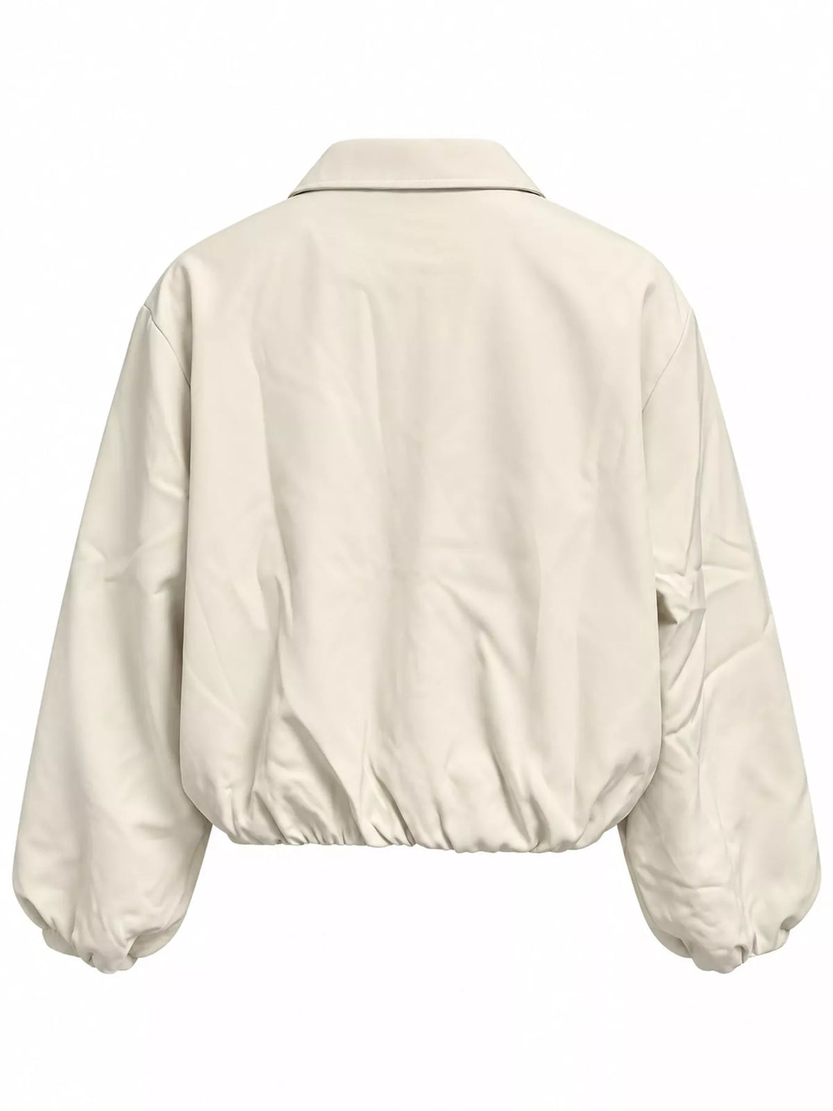 Cropped Zip-Up Jacket - White - View 7