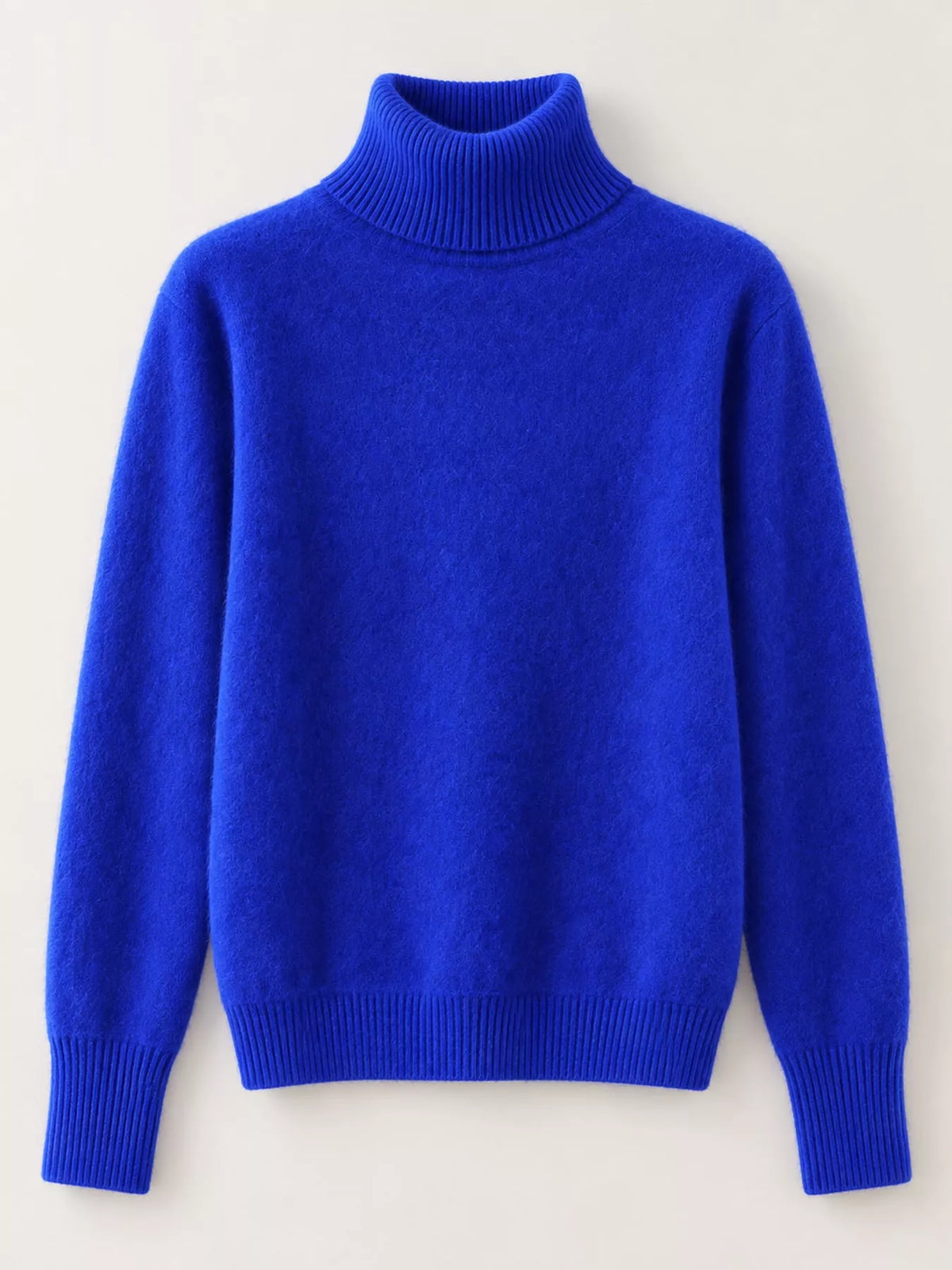 Full Size Turtleneck Long Sleeve Sweater Plus Size - Klein Blue - View 63