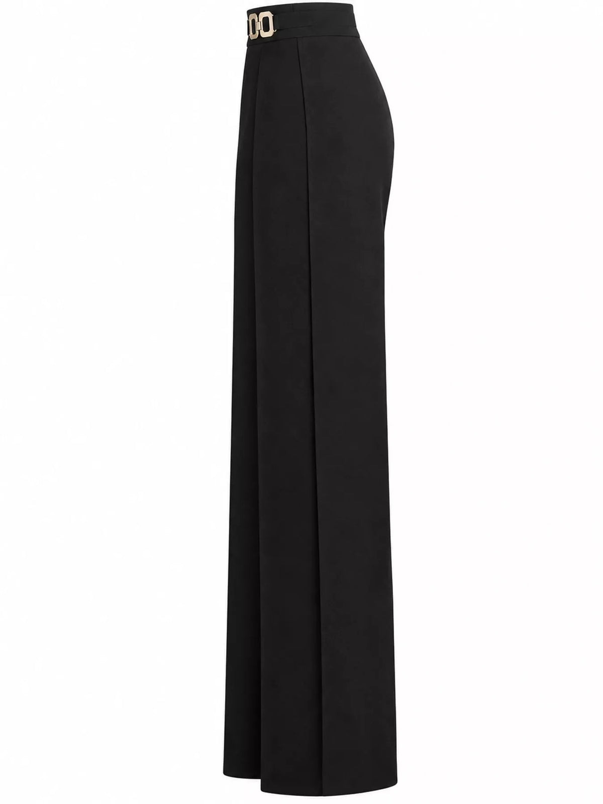 High-Waisted Wide-Leg Pants - Black - View 6