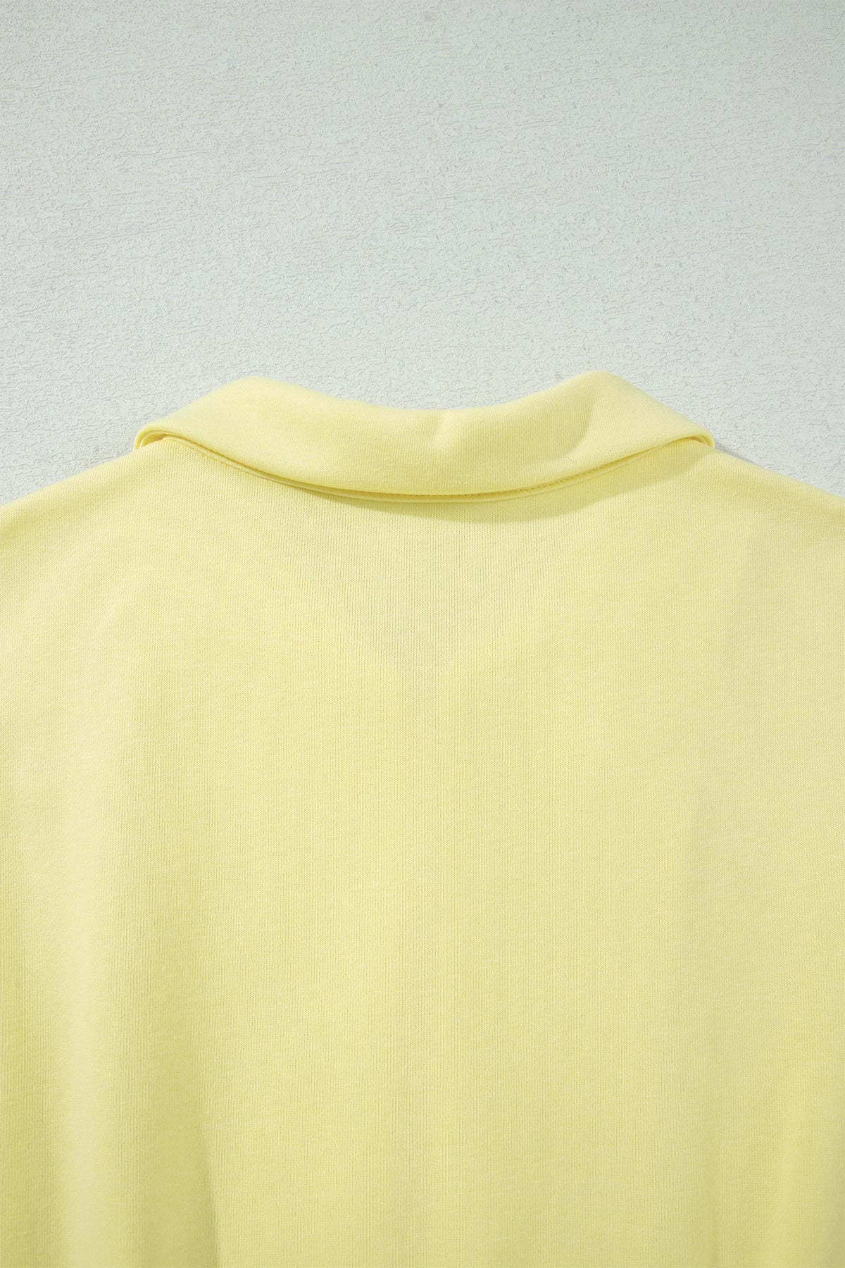Tomato Red Half Zip Polo Tee Elastic Waist Romper - Yellow Cream - 7