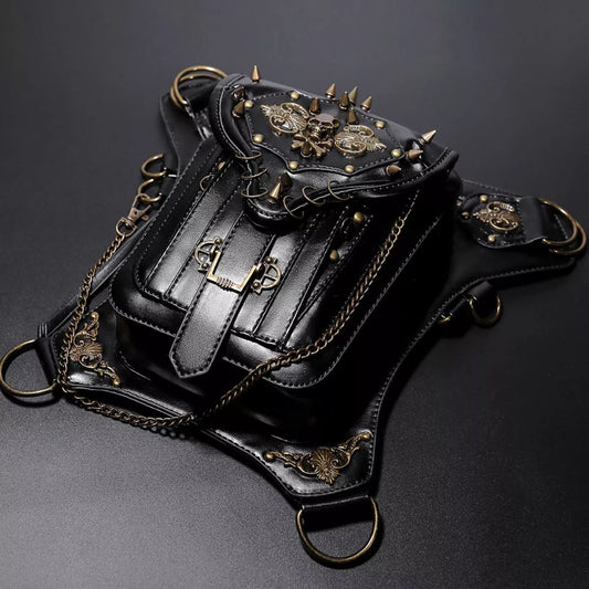 Steampunk Skull Decor Crossbody Bag - product photo 2