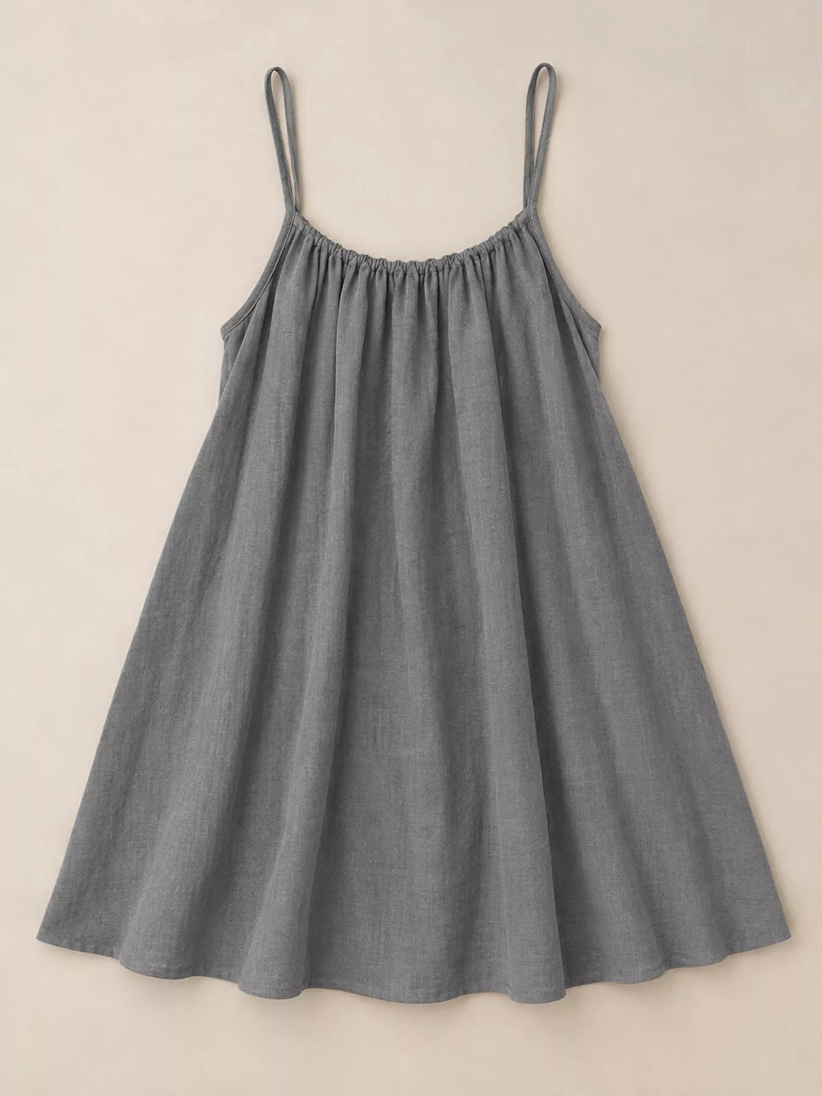 Full Size Backless Spaghetti Strap A-Line Mini Dress Plus Size - Gray-Style C - View 40