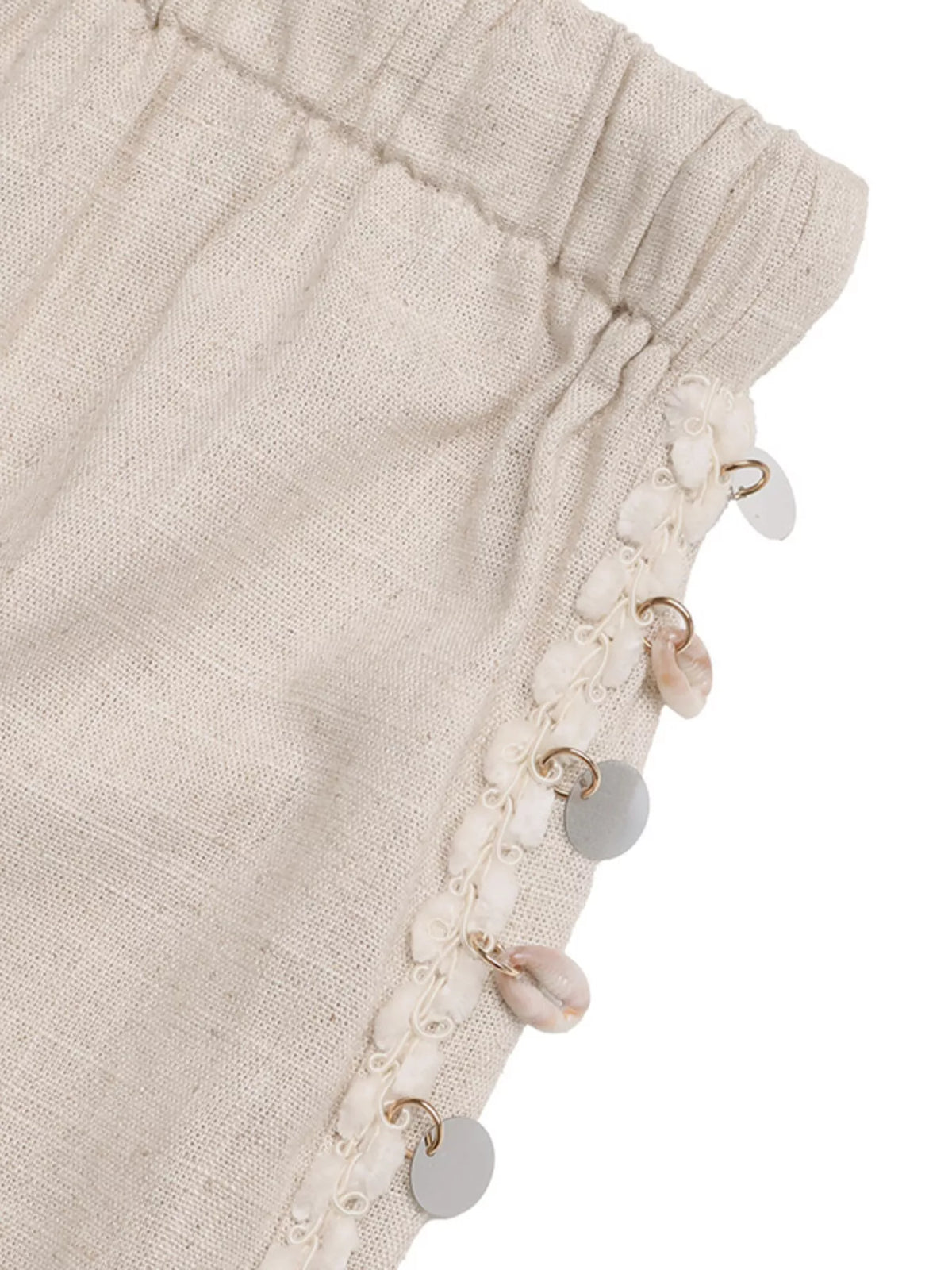 Drawstring Wide Leg Pants - Khaki - View 7