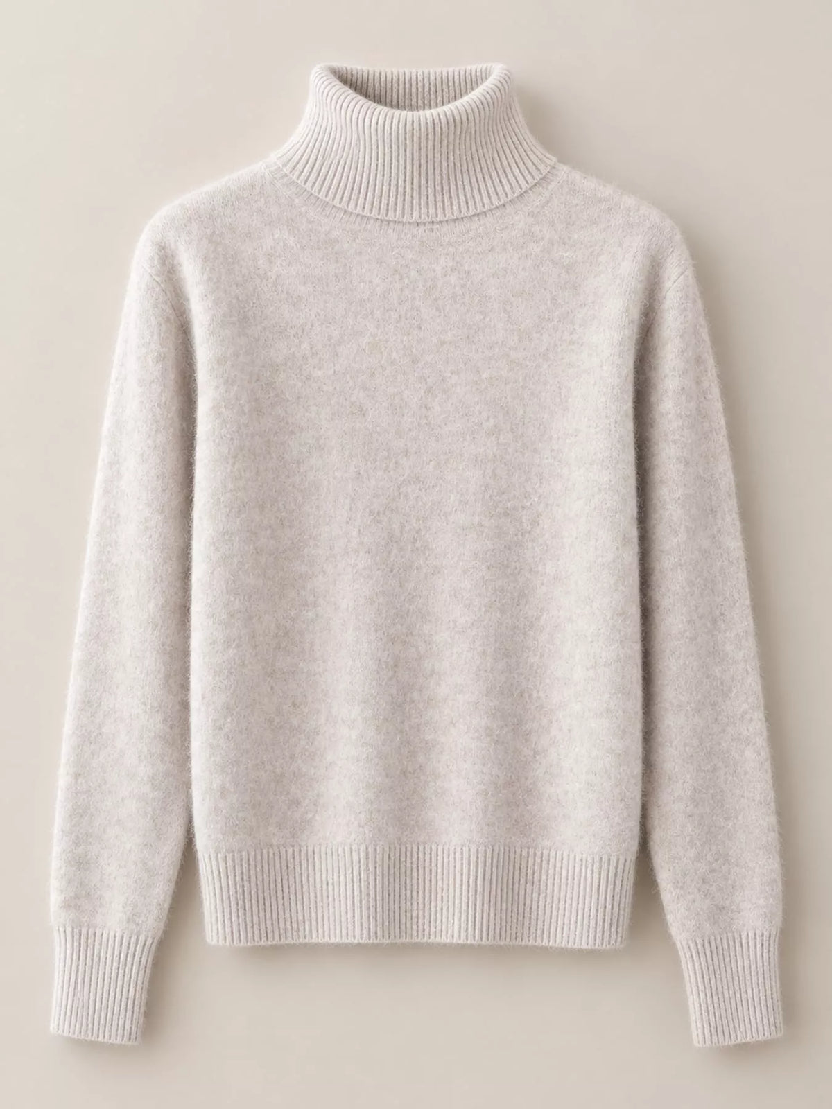 Full Size Turtleneck Long Sleeve Sweater Plus Size - Light Camel - View 9