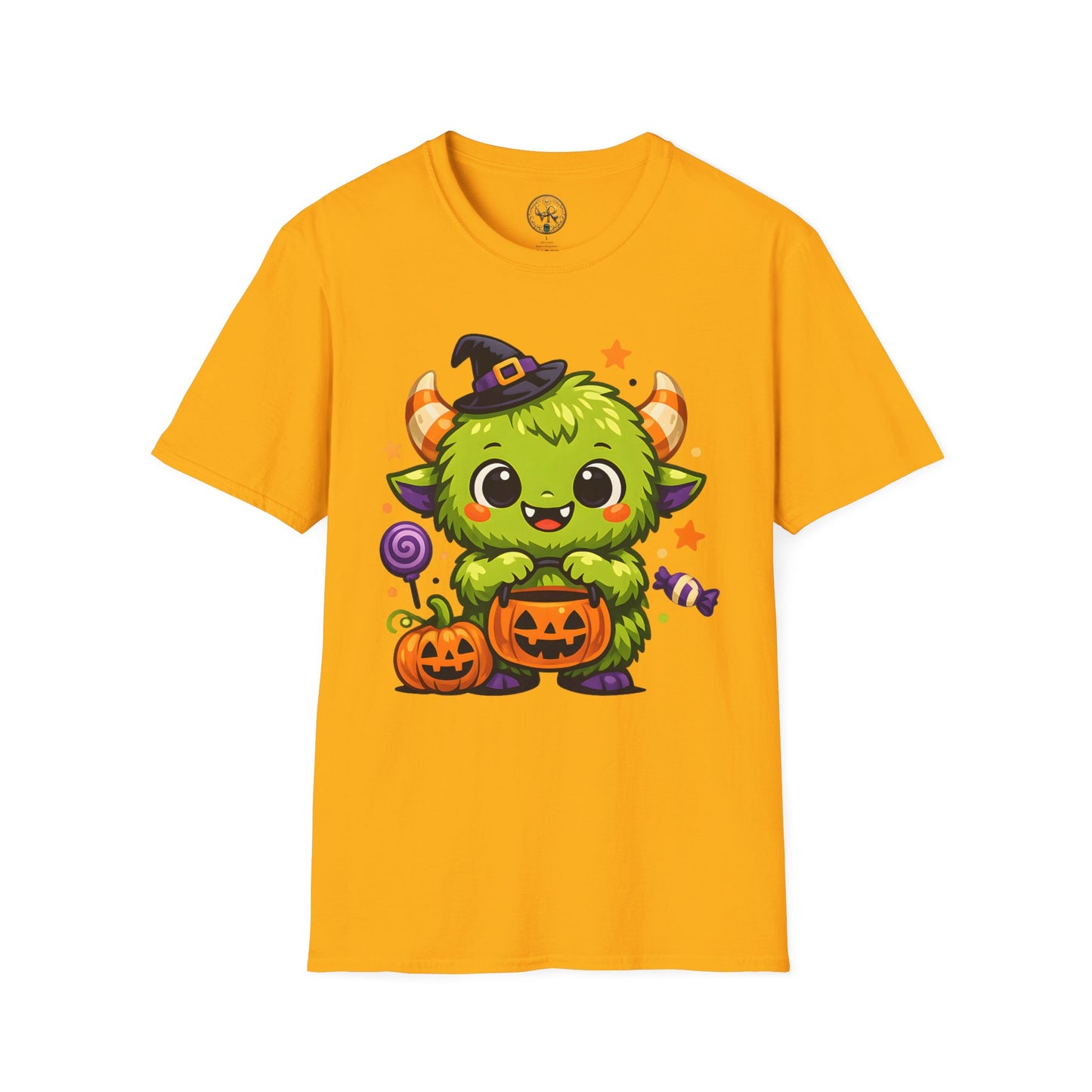 Green Halloween Monster Tee - Gold - product view 1 - Gold