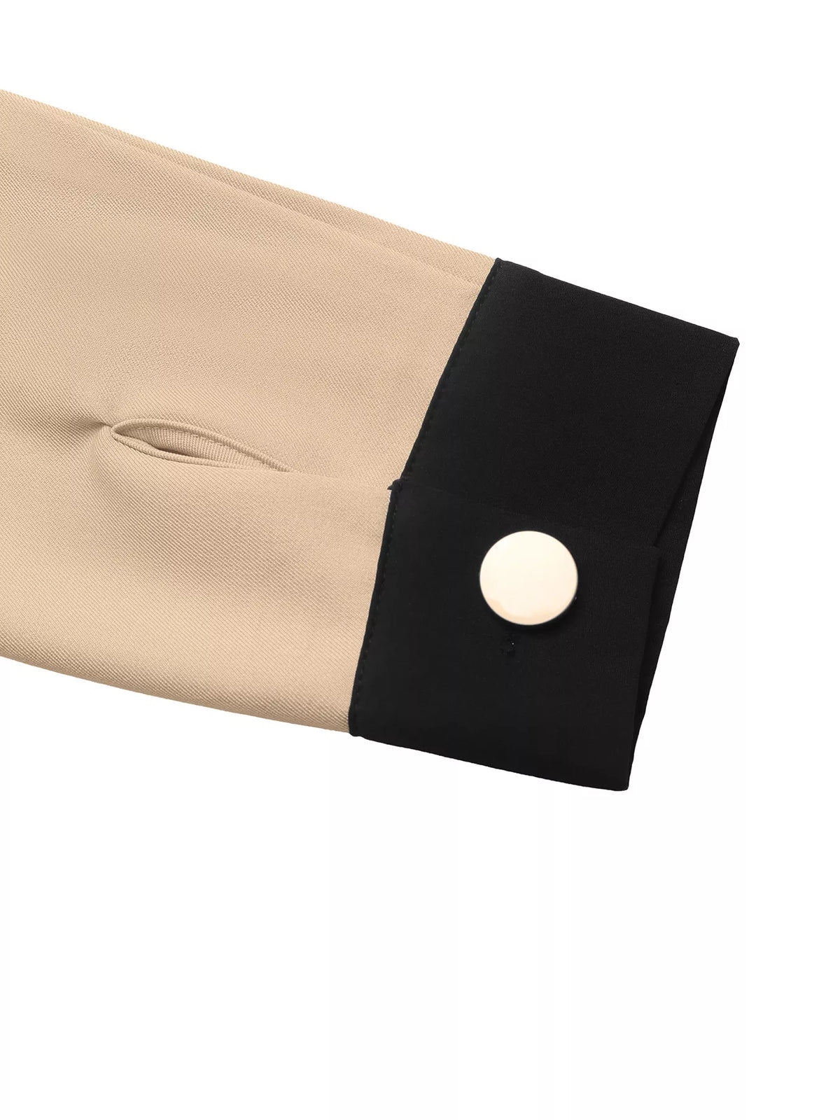Contrast Lapel Button Front Midi Shirt Dress - Khaki - View 10
