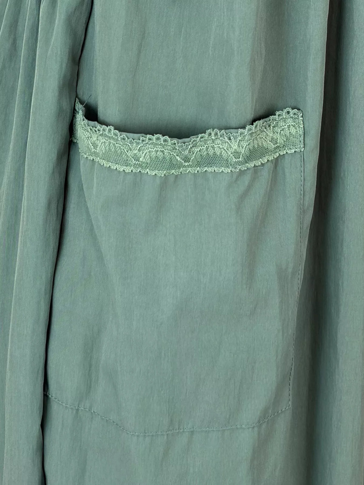 Lace Detail Wide-Leg Jumpsuit - Moss - View 7