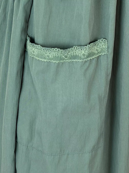 Lace Detail Wide-Leg Jumpsuit - Moss - View 7