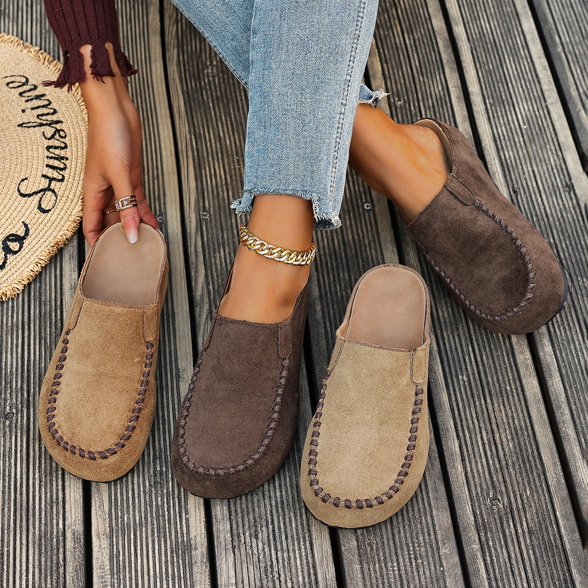 Round Toe Slip-Ons - Color comparison - View 1