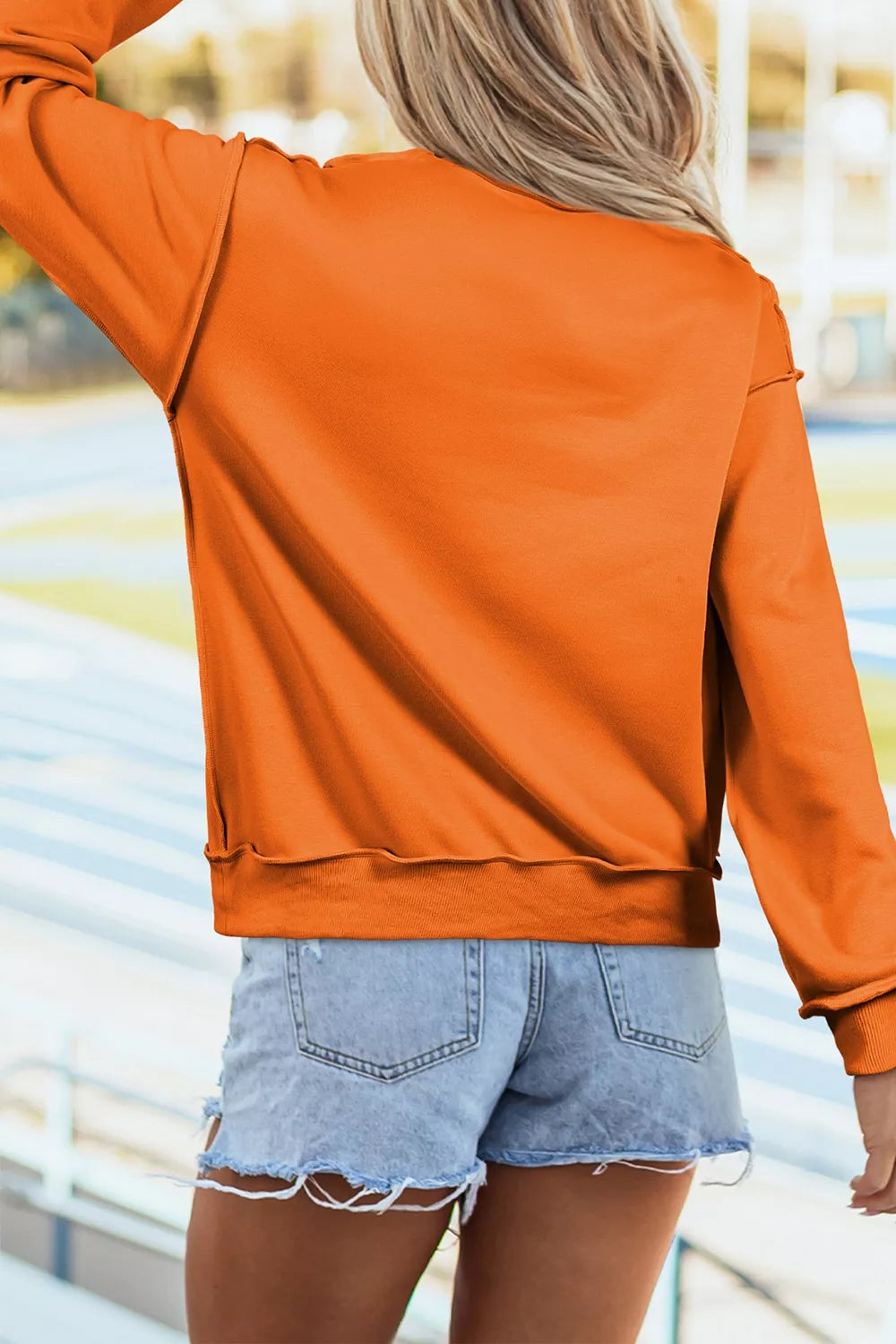 Ghost/ BOO Reversible Print Mock Neck Casual Sweatshirt - All Colors - View 2