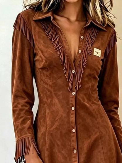 Full Size Fringed Button-Down Outerwear Plus Size - Light Blue - View 4