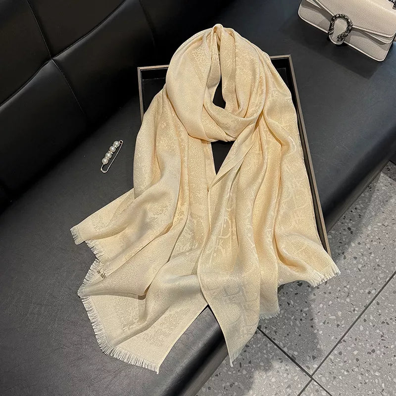 Raw Hem Warm Scarf - Pastel Yellow - View 4
