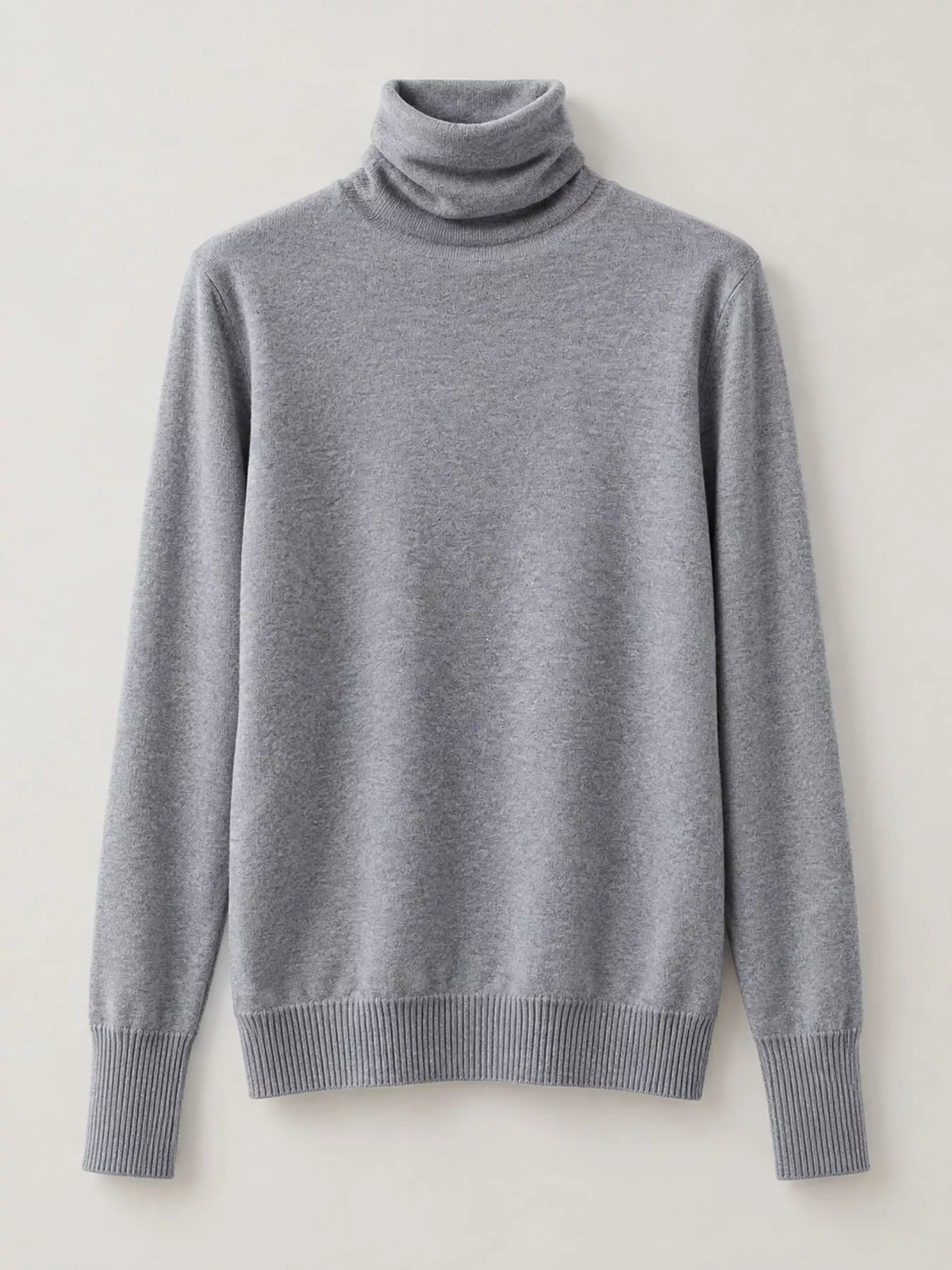 Full Size Slim-Fit Turtleneck Knit Top Plus Size - Gray - View 10