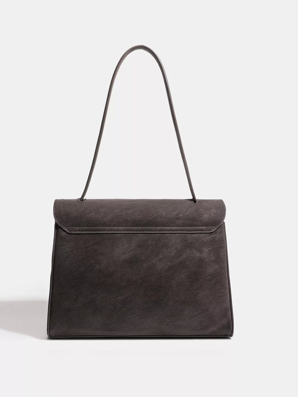 Buckle Closure Shoulder Bag - Coffee - View 6