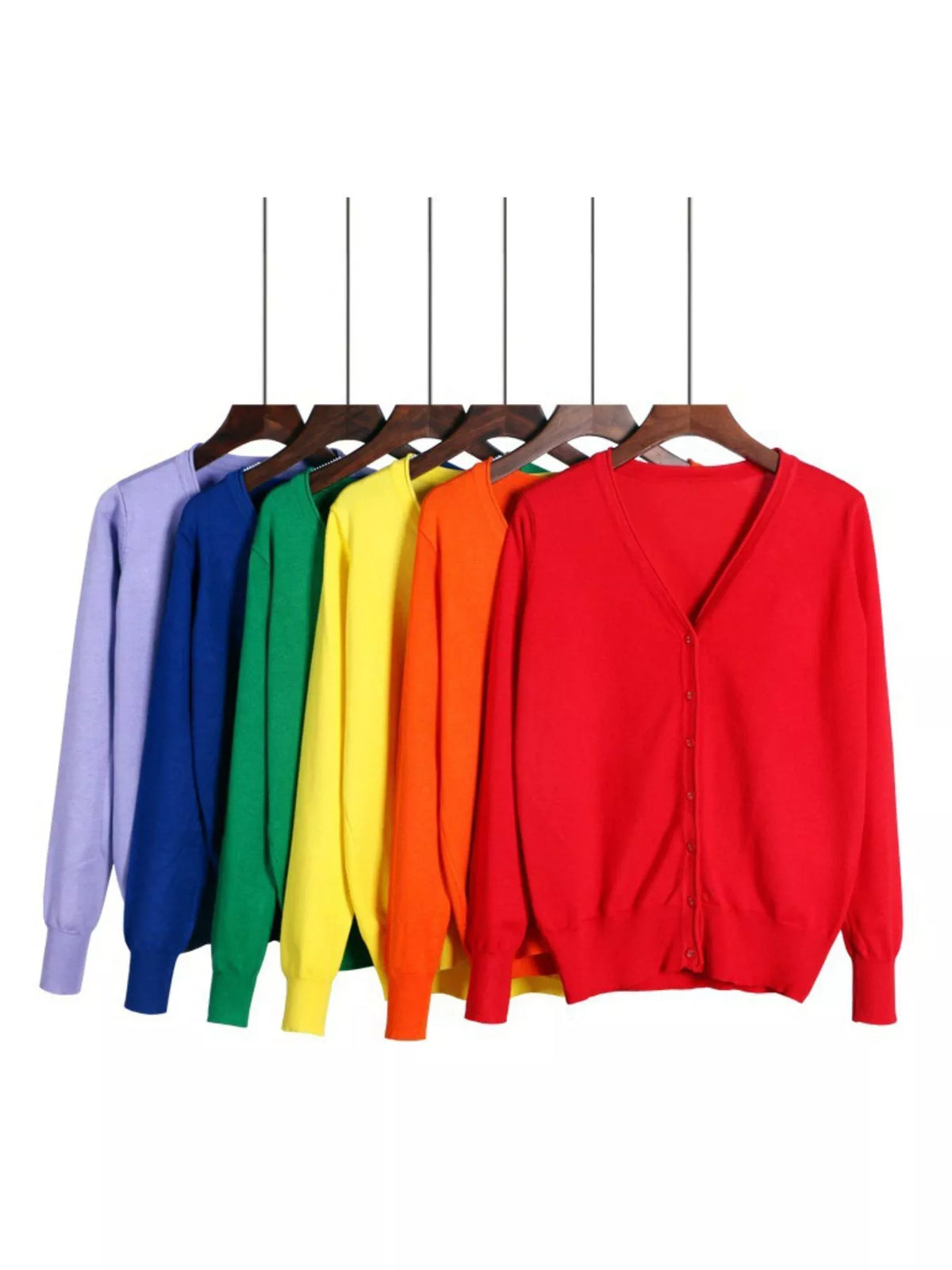 Classic V-Neck Button-Down Knit Cardigan - Color overview - View 102