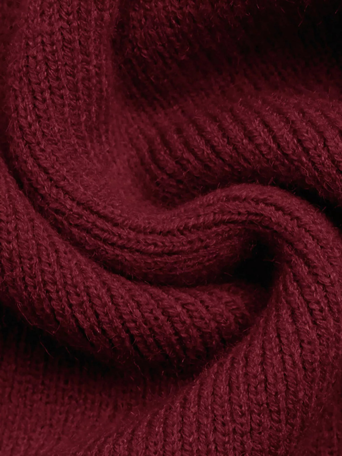 Bow Button Up Knit Cardigan - Burgundy - View 12