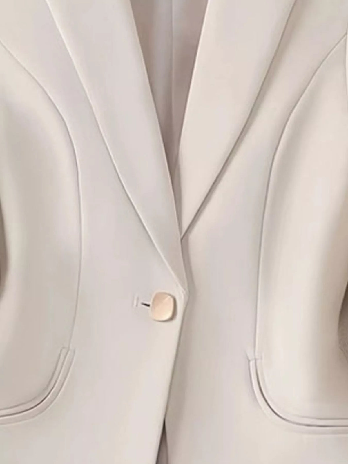 Slim-Fit Single-Button Blazer - White - View 3