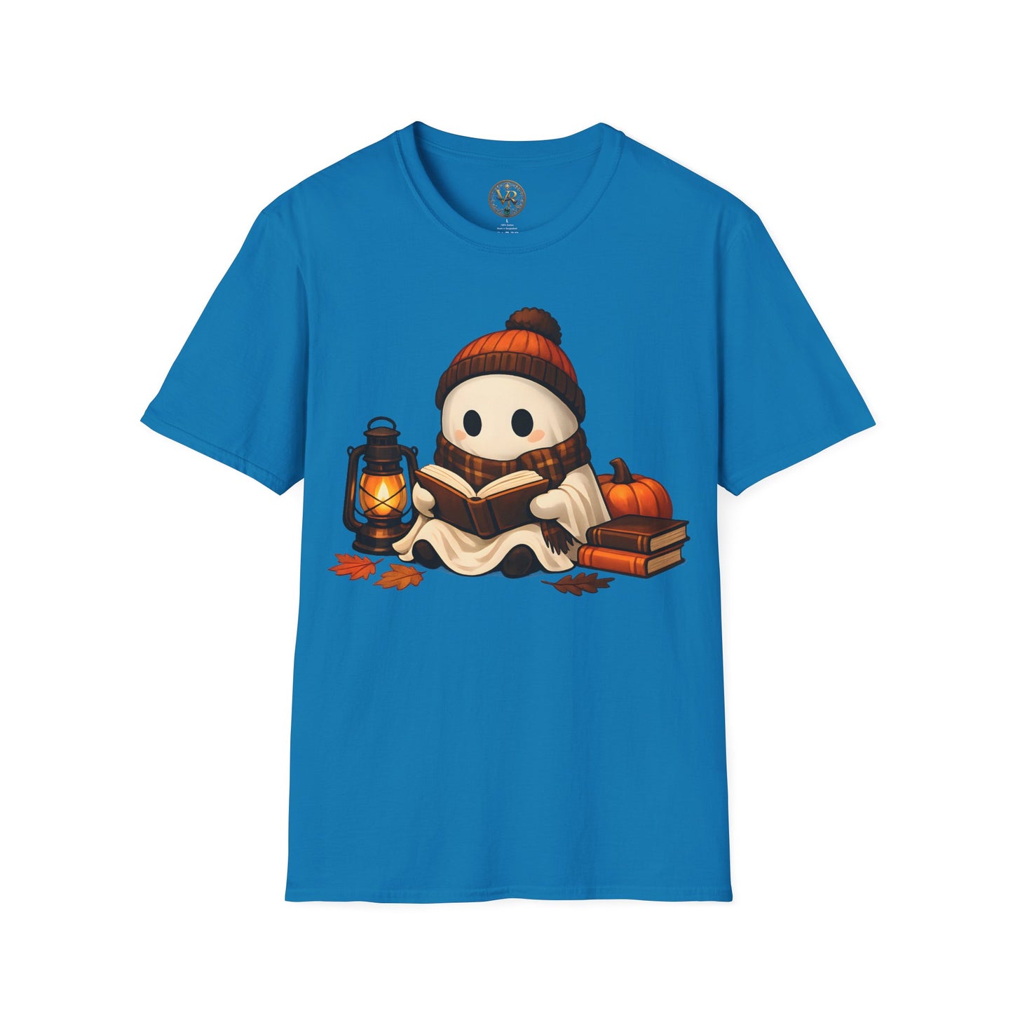 Cozy Reading Ghost Tee - Sapphire - product view 1 - Sapphire