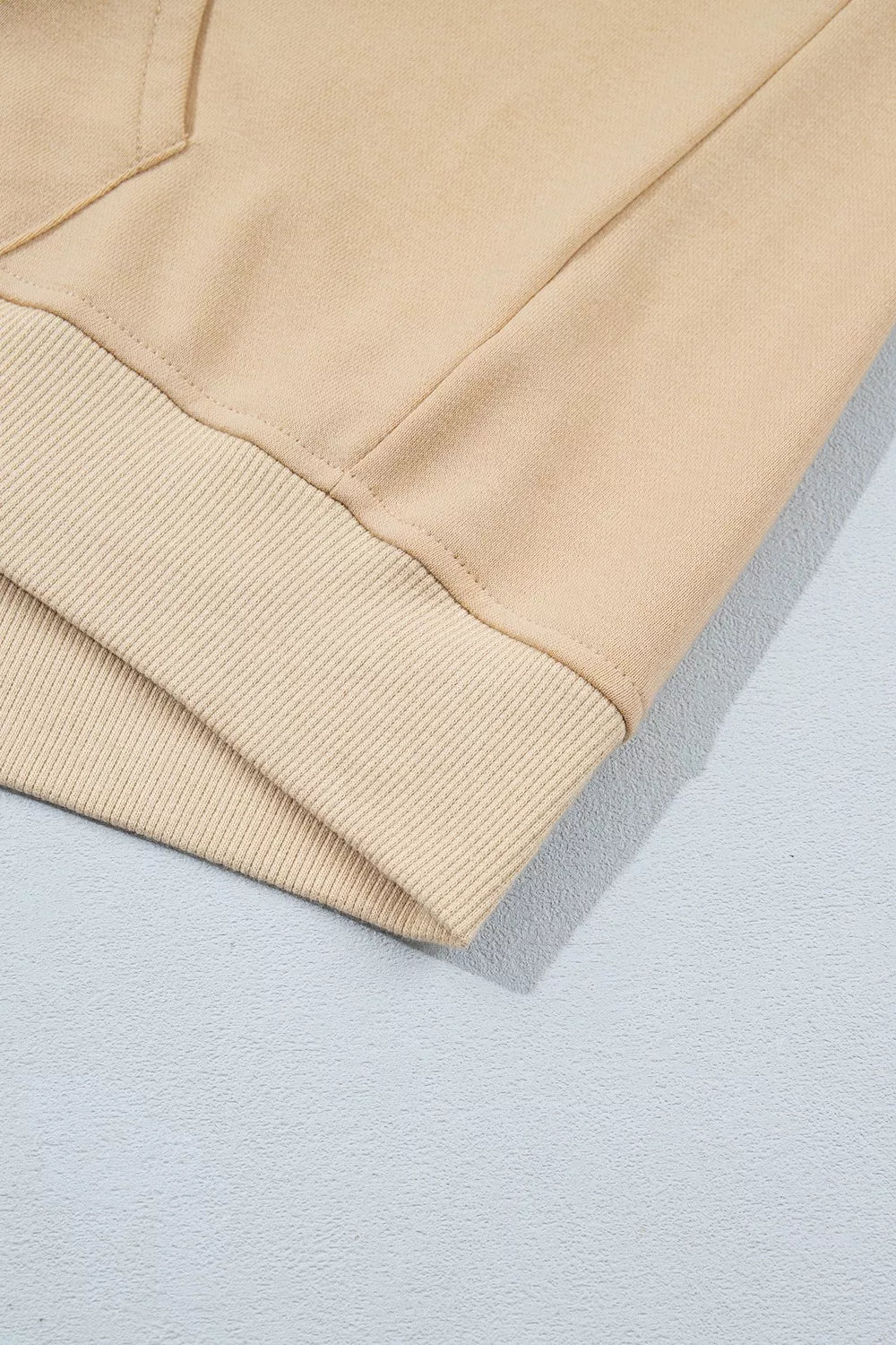 Polka Dot Zip-Up Hoodie - Camel - View 7