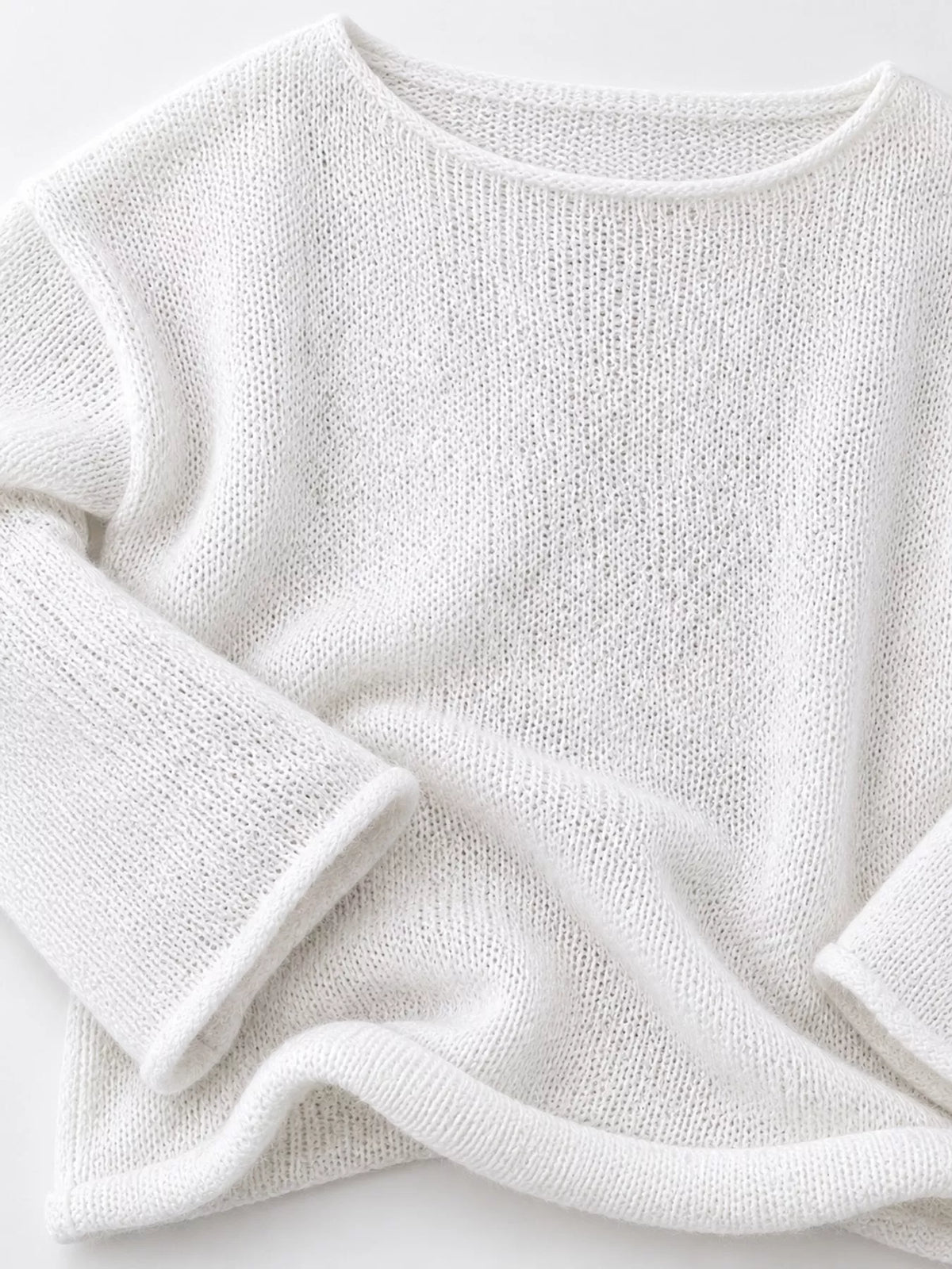 Full Size Sheer Lightweight Knit Top Plus Size - White - View 35