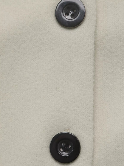 Lapel Collar Button Up Outerwear - Beige - View 8