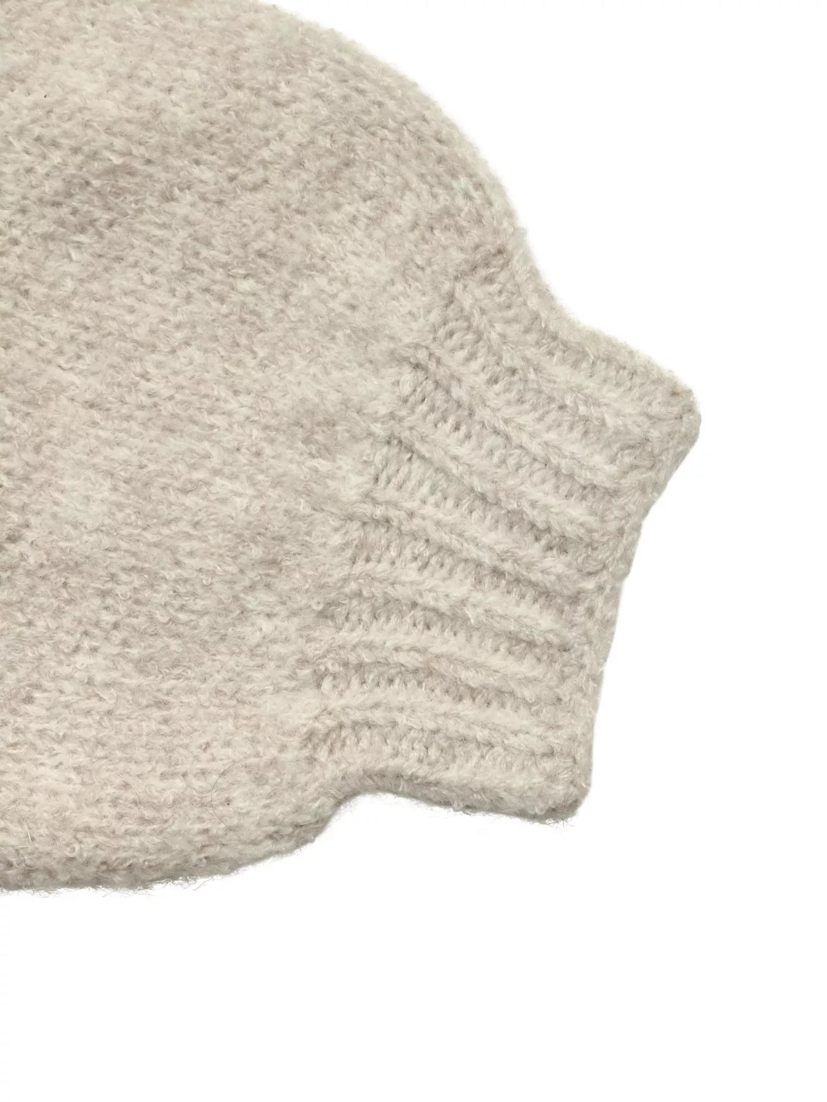 Open Front Dropped Shoulder Cardigan - Beige - View 9