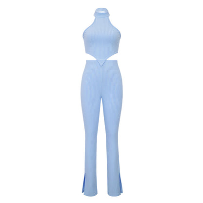 Sleeveless top and pants two-piece set for women