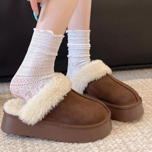 Round Toe Platform Slippers - product photo 1