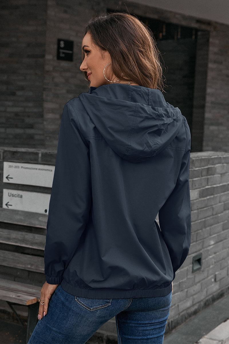 Ivy Lane Button-Down Long Sleeve Sports Jacket - Dark Blue - View 12