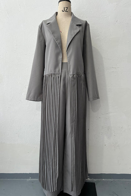 Minimalist temperament pressure compromise long windbreaker pants two-piece set
