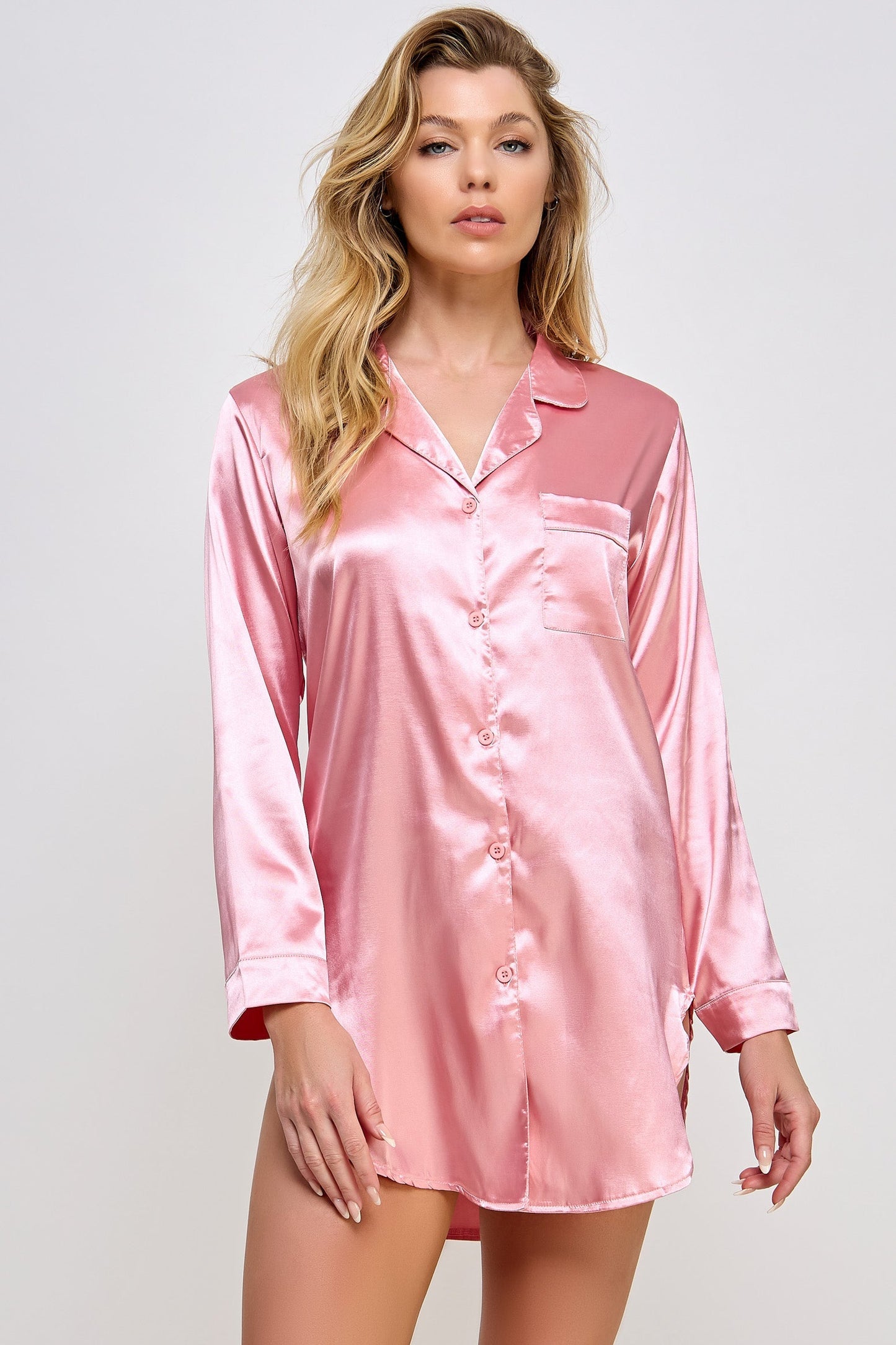 Kimberly Satin Sleepshirt, side view