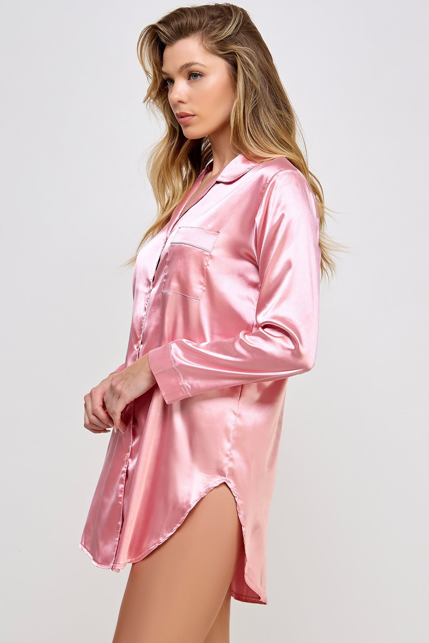 Kimberly Satin Sleepshirt, back view