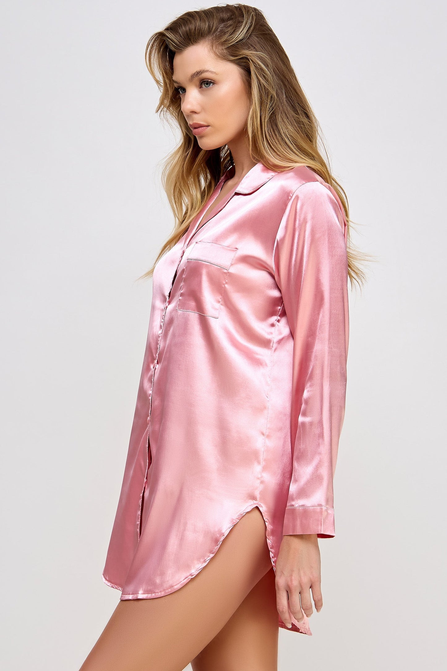 Kimberly Satin Sleepshirt, detail view