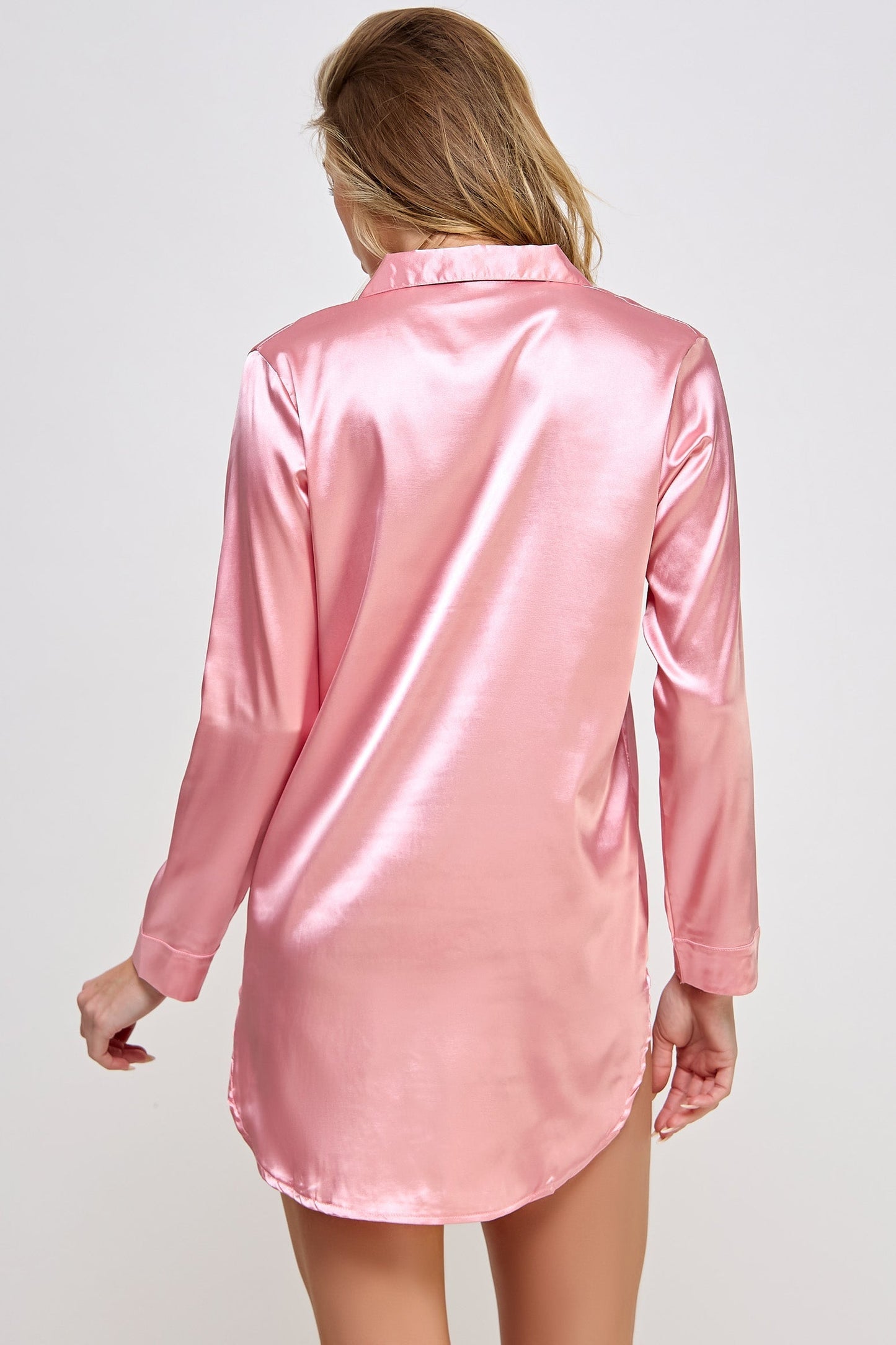 Kimberly Satin Sleepshirt, full length view