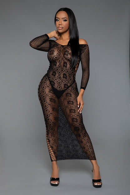 Late Last Night Night Dress - Black - View 1