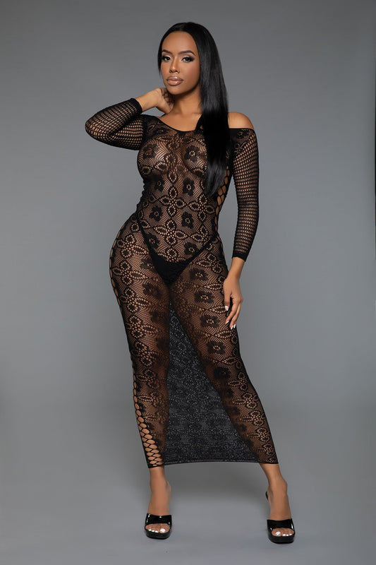 Late Last Night Night Dress - Black - View 1