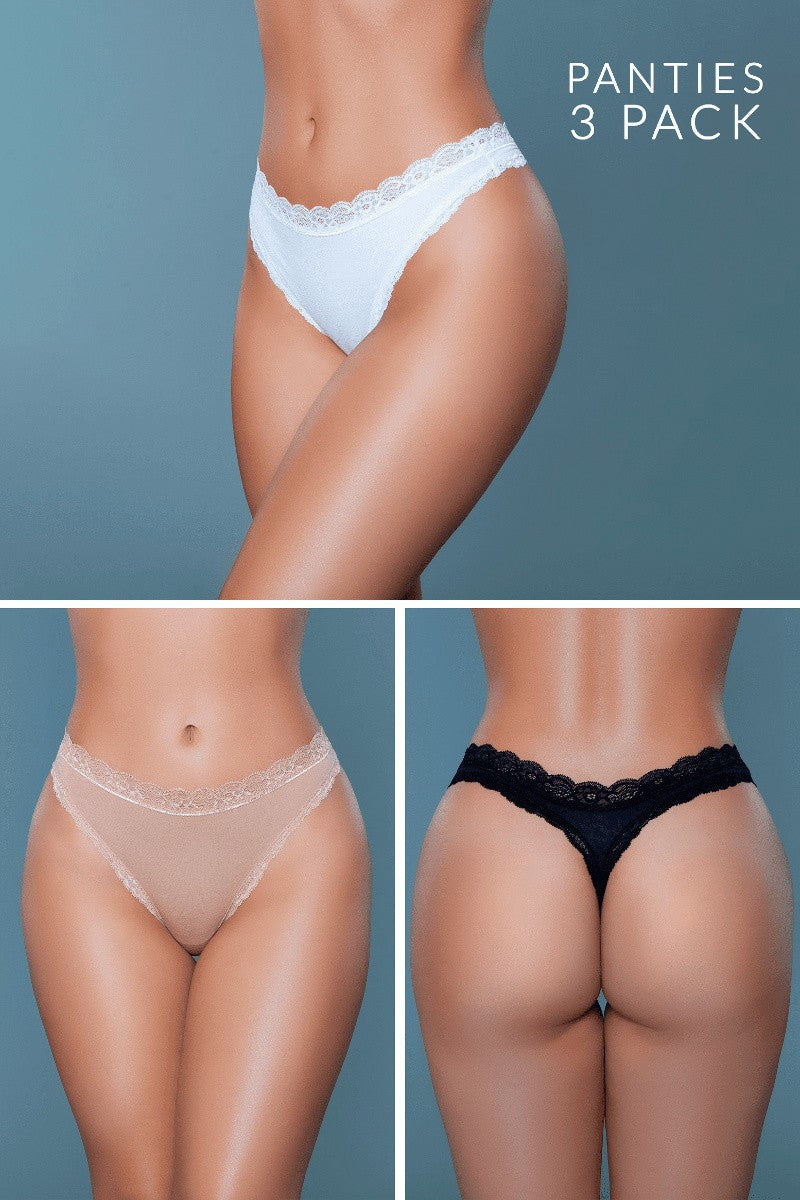Mandy Thong 3 Pack, front view