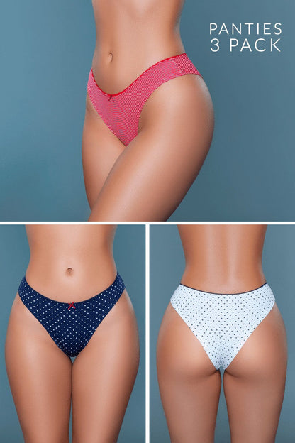 Talia Brief 3 Pack, front view