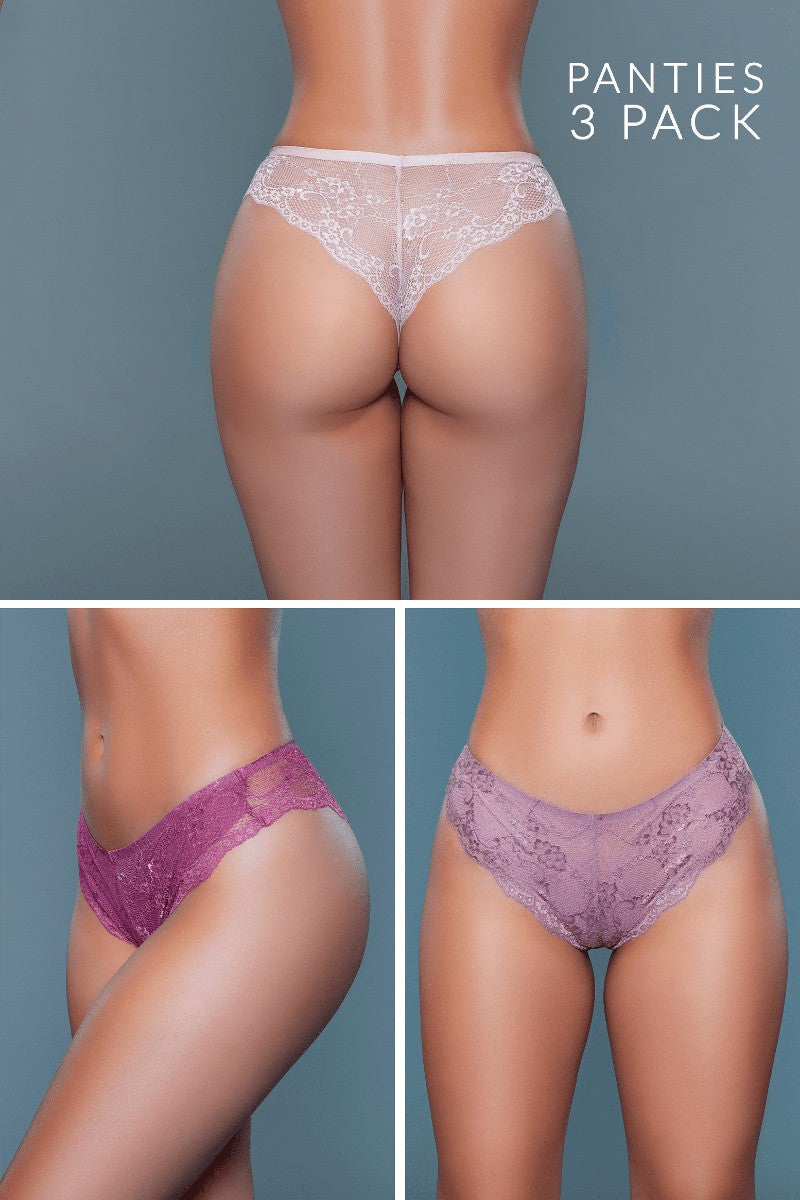 Hadlee Tanga 3 Pack, front view